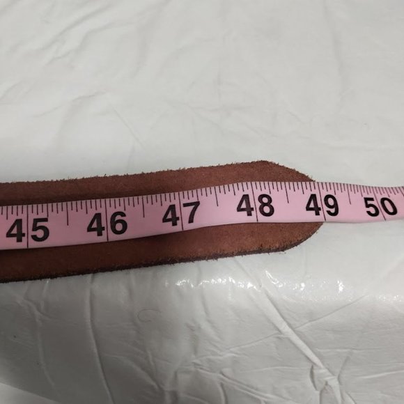 Studded Punk Y2K Brown Leather Jean Belt Rocker Goth Streetwear 90s XL U… - Picture 6 of 8